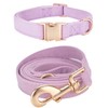 YUDOTE Dog Collar and Lead Set Large,Soft Non-Irritant Corduroy Collar