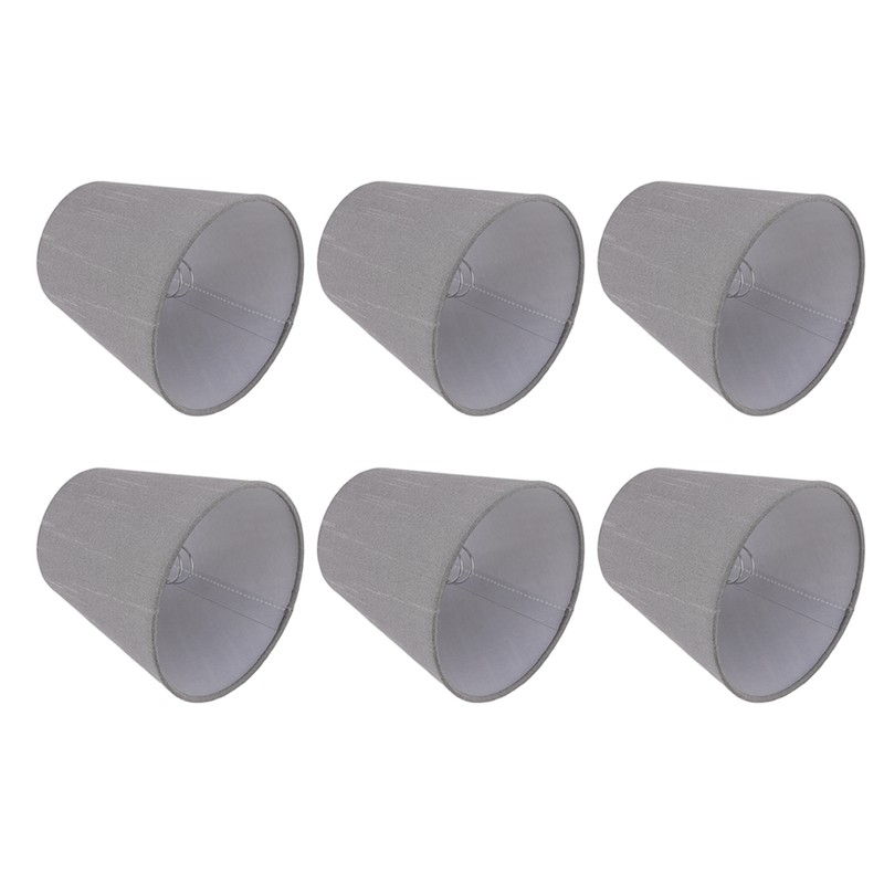6 Pcs Cloth Lamp Shade Good Light Transmission E14 Candle