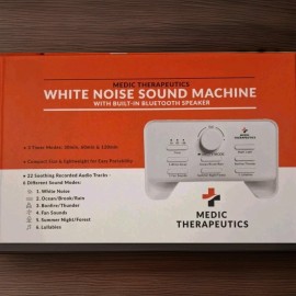 Medic Therapeutics White Noise Sleep Bluetooth Speaker Brand New Therapeutics Medic