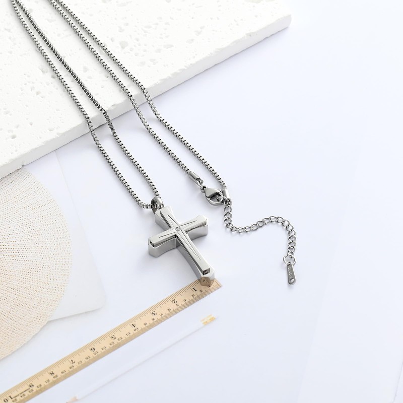 XSMZB Cross Cremation Jewelry for Human Pet Ashes Keepsake Urn