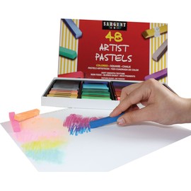 Sargent Art 22-4148 Colored Square Chalk Pastels, 48 Count