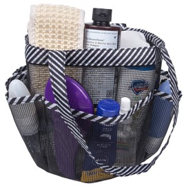 Attmu 2 Pack Mesh Shower Caddy Portable for College Dorm Room Essentials with 8 Pockets, Hanging Shower Caddy Basket Tote Bag Toiletry Accessories for Bathroom