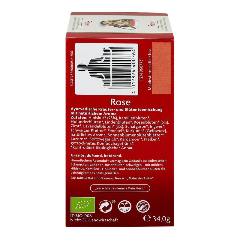 YOGI Tea Rose Organic Filter Bags 17 x 2 g