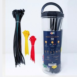 ZIPITI 750 PCS MULTI COLOR/SIZE ZIP TIE-IDEAL FOR CHRISTMAS GIFTING