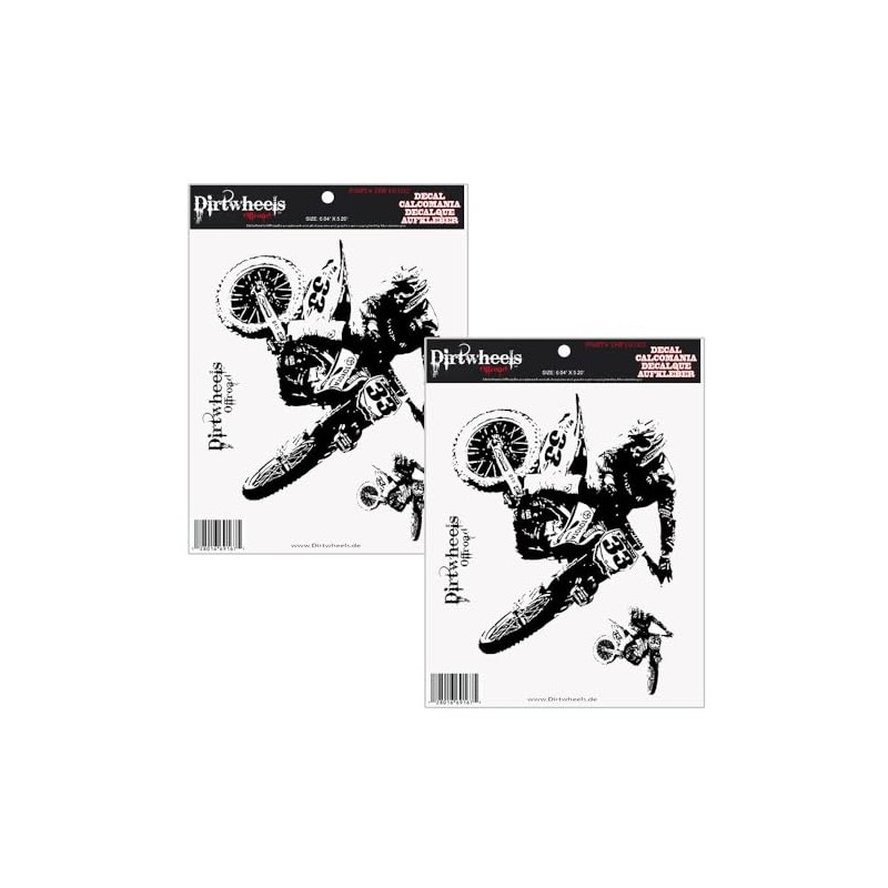Dirt Gear 2x Motocross Sticker Quad ATV MX Sticker DW10102