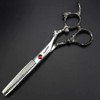 6 Inch Hairdressing Scissors, 17.5 cm, Silver/Black, 440C Hairdressing Scissors,