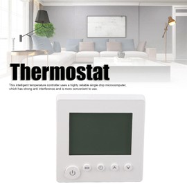Tgoon Smart Thermostat LCD Display Keypad AC 95‑240V 16A for Home Electric Heating Thermostat, Digital Thermostat 0 to 50 ℃ Temperature Range Sensor