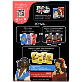 Traitors Aboard - Award Winning Secret Identity Party Game - Fun, Strategy and Betrayal | Easy to Learn, 15-Minute Round | Popular Games for 3-8 Players | Family Card Game - Ages 10+
