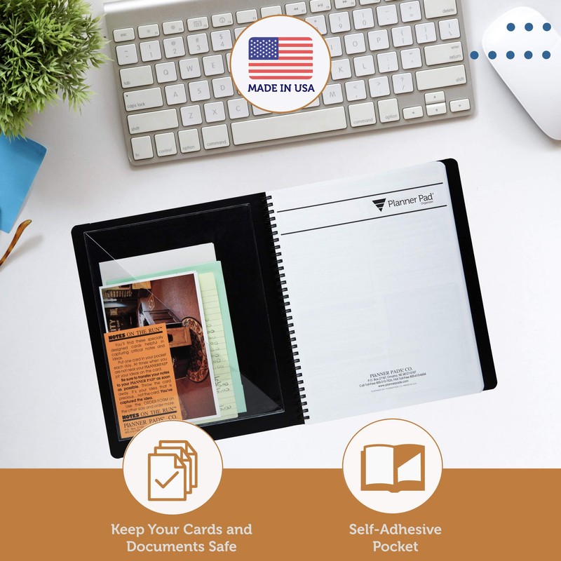 Planner Pad Insta Pockets, Front and Back Planner Pocket Combo,