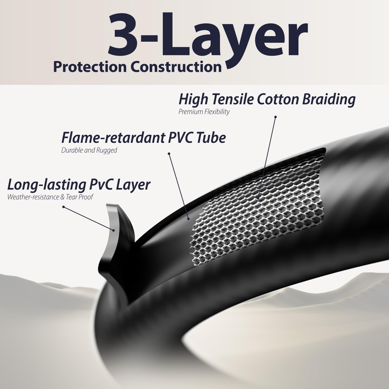 Propane Adapter Hose 6 Feet QCC-1 Quick Connect, 3/8" Female