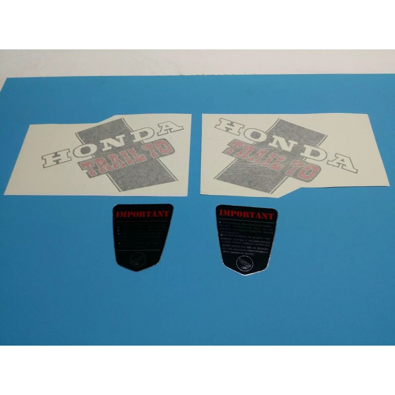 HONDA CT70 TRAIL70 1972 FRAME DECAL GRAPHIC SET (#H47)