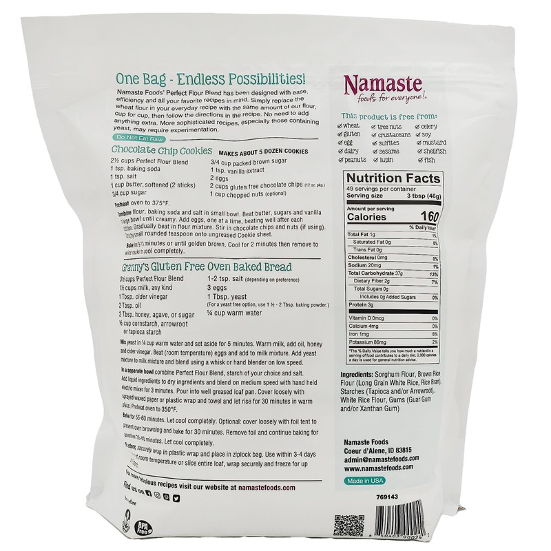 Namaste Foods - Gluten Free Perfect Flour Blend, 5lb