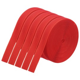 PATIKIL 26.25 Feet Carpet Marker Strips, 5 Rolls Nylon Carpet Strips Spots Hook Tape for Classroom Floor Decoration Teacher Education Social Distance, Red