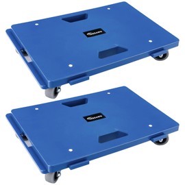 Insdawn 2 Pack Furniture Dolly 4 Wheels Upgraded Dollies Connectable with 4 Wheels Small Flat Dolly Cart with 500 LBS Capacity for Heavy Appliance, Blue