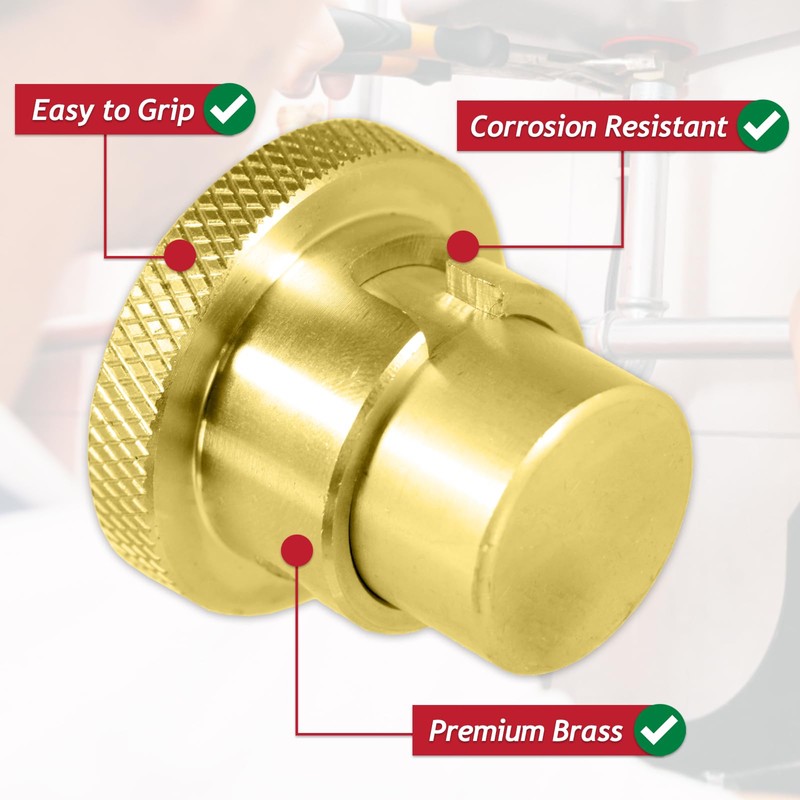 SPARES2GO Cooker Hose Blanking Plug 1/2" BS669 Standard Brass Bayonet