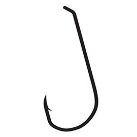 Gamakatsu S10 Standard Down Eye Hook-Pack Of 25 (Black, 8)