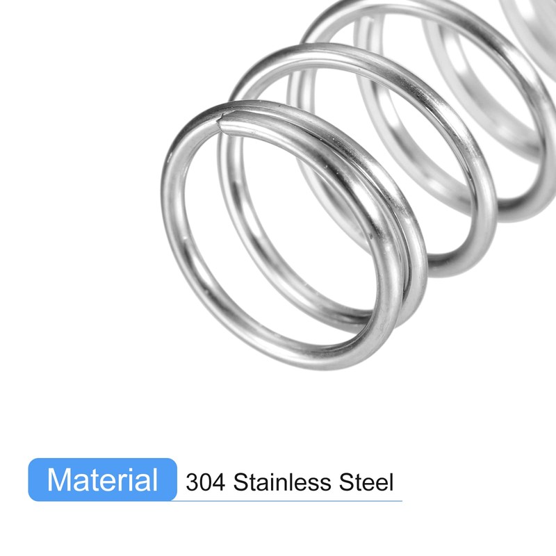 QUARKZMAN Compression Spring 304 Stainless Steel 9 mm AD 0.8