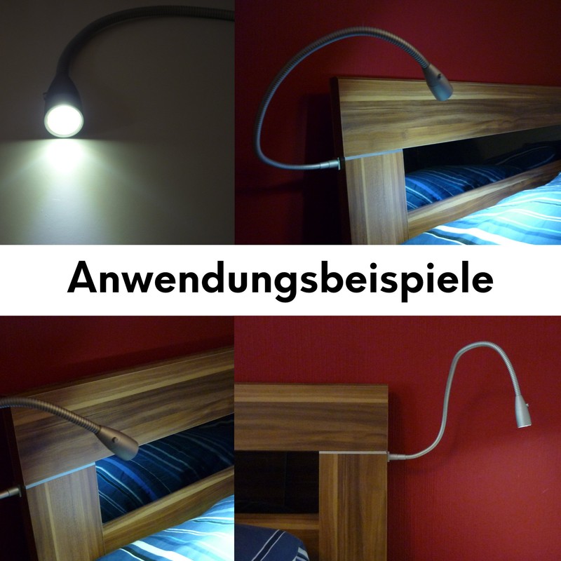 LED Bedside Reading Light Flexible Bedside Table Lamp