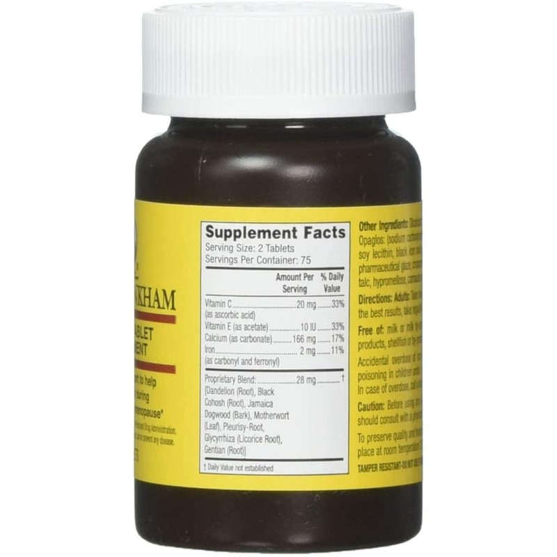 Lydia Pinkham Herbal Tablet Supplement 150 Tablets (Pack of 4)