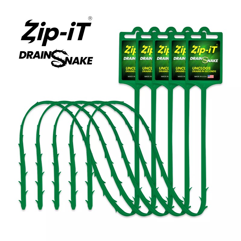 Zip-It PLASTIC DRAIN STICK HAIR CLOG REMOVER, ZIP IT DRAIN