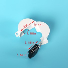 Water Spigot Lock(Password Lock) Metallic White，Gate Valve Lock, No Installation Required，Prevent Water Theft-Tap Lock-Exterior Faucet Lock- Water Lock-Hose bib Lock-Faucet Locks Outdoor Child Proof