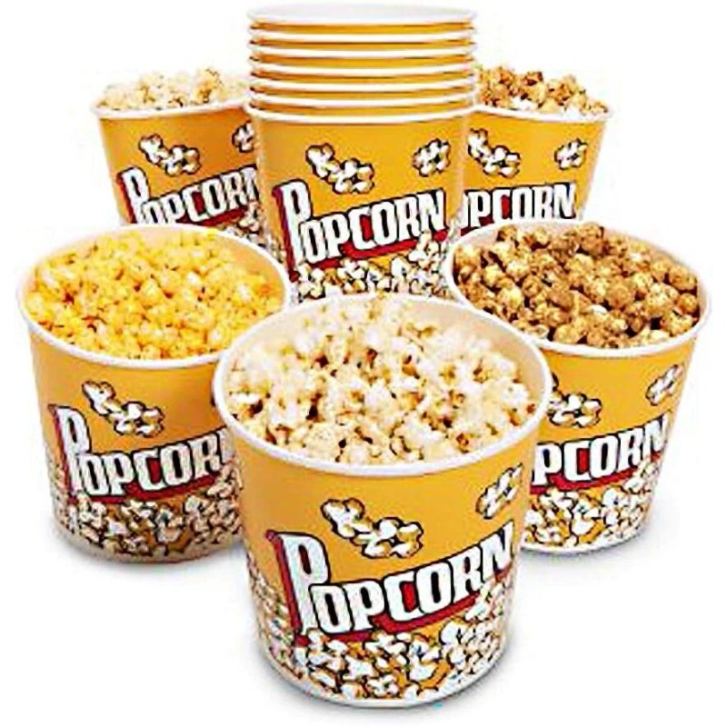 Novelty Place Retro Style Plastic Popcorn Containers Boxes Bucket for