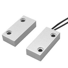 Tiardey Magnetic Reed Switch Surface Mount Wired NC Door Sensor Alarm Magnetic Reed Switch Door Contact Sensor Alarm for Home Security Door and Window Sensor MC-52