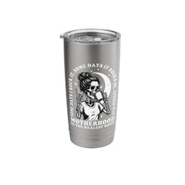 Skeleton Mom Coffee Lover I Rock It Motherhood Mother's Day Stainless Steel Insulated Tumbler