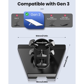 [Upgraded Version] Starlink Gen 3 Hose Adapter, Starlink Post Holder, Starlink Mounting Kit, Starlink V3 Roof Mounting Plate, Compatible with Standard Starlink Antenna, s'a