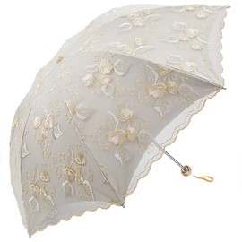 Honeystore Lace Umbrellas for Weddings Lace Parasol Folding Sun Umbrella Apricot2