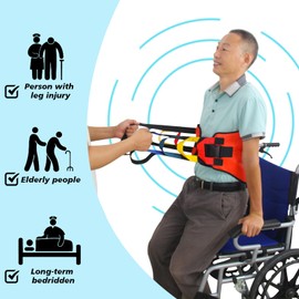 Leetye Mei Transfer Belt Transfer Sling, Safety Lifting Aids Home Bed Assist, Transfer Nursing Sling Gait Belt with Widened Back Curve Design for Senior Elderly Patient Care (Blue)