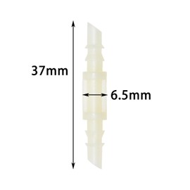 Mini Skater Pack of 12 Drip Irrigation Straight Barbed Coupling Fittings for 1/4 Inch Drip Tubing Garden Patio Lawn Sprinkler Systems