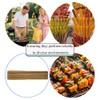 HAHIYO 16Inches 40Pcs Natural Carbonized Bamboo Plant Stake Wood Garden