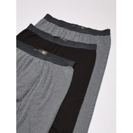 Fruit of the Loom Men's Recycled Premium Waffle Thermal Underwear Long Johns Bottom (1, 2, 3, and 4 Packs), Greystone Heather/Greystone Heather/Black, 3X-Large
