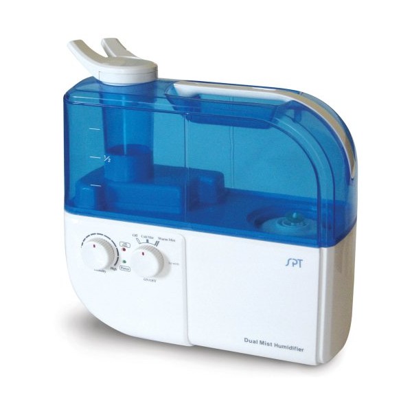 SPT SU-4010 Ultrasonic Dual-Mist Warm/Cool Humidifier with Ion Exchange Filter - Blue