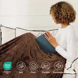 NANPIPER Fleece Blanket - Lightweight Warm Throw for Adults All-Season Coffee Brown 50"x60"