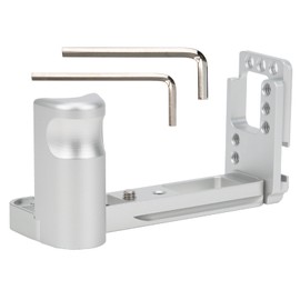 Aluminium Alloy Handle L Quick Release Plate Vertical Shooting for Fuji XA7 Camera(silver )