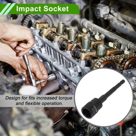 HOPESPANNER Universal 100mm Impact Socket Durable Hardware Tool CR-V 1 Pcs 6 Point 15mm for Car Motorcycle Dirtbike Repair