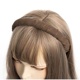 axy Headband with Fabric Padded – Beautiful Women's Headband Hair Accessories Hair Band HRBLU3 (Brown)