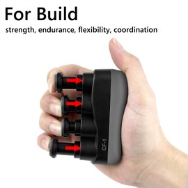 Musiin Finger Strengthener for Guitar Players Finger Resistance Training, Guitar Bass Finger Speed Training, Hand Grip Exerciser, Hand Strength and Speed Exerciser (Black)