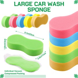 Vesici 48 Pack Car Wash Sponges Bulk Large Sponges for Cleaning, Colorful Cleaning Sponges Multi-Purpose, Thick Giant Bone Sponge, Ideal Washing Sponges for Kitchen, Bathroom, Household Cleaning