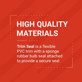 Trim-Lok Trim Seal with Top Bulb – Fits 1/64” Edge, 3/8” Bulb Seal Diameter, 25’ Length – PVC Plastic Trim with EPDM Rubber Seal, Easy to Install for Cars, Boats, RVs, Trucks, and Home Applications