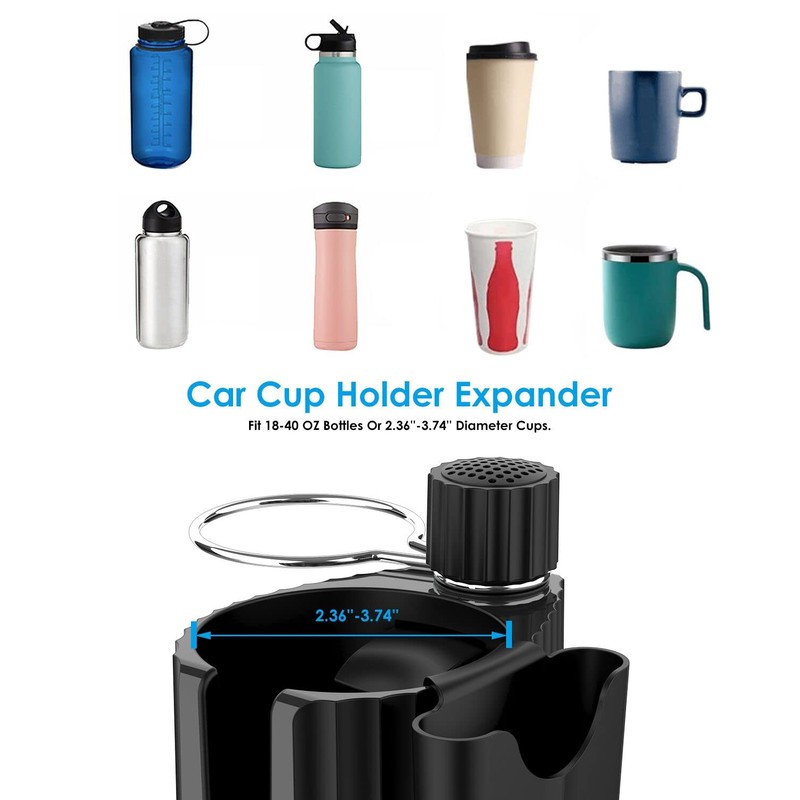 Car Cup Holder Expander Adapter for Large Water Cups,2 Drink