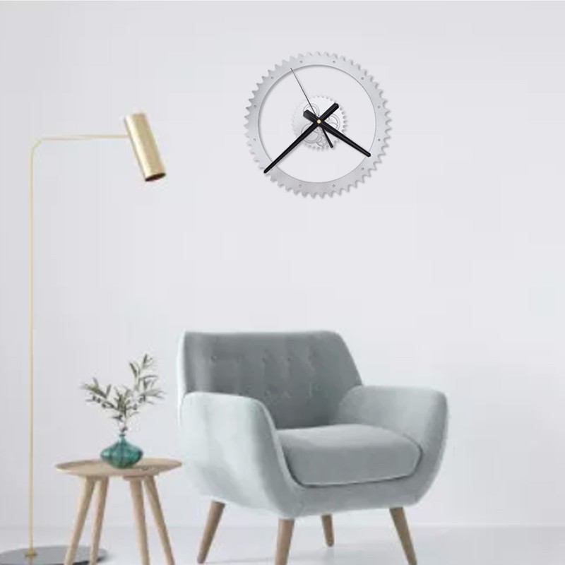 Simple Wall Clock Hollow Gear Frameless Design Hanging Clock with