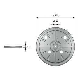 360° Rotating Ball Bearing Swivel Plate Black 1035 of Omge