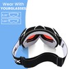 JRZHX Spherical Ski Goggles (White Ice Blue)