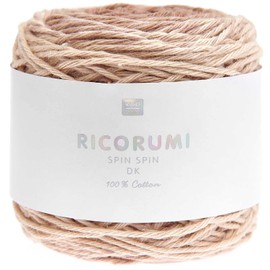 Ricorumi Spin Spin 50 g Colour 14 Beige Gradient Fine Cotton for Crocheting Amigurumi Figures from the New Ricorumi Books