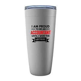 Occupation Stainless Edition Viking Tumbler 20oz - Proud to Be An Accountant - CPA Tax Spreadsheet Auditor Bookkeeper Financial Advisor Actuary Finance Office Lottery Employee
