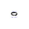 Split Jump Ring with Double Loops Small Round Metal Black