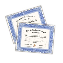 Piano Certificate of Achievement Award | 50 pk 8.5x11” Recital Completion for Student Music Lessons Bulk Merit Blank Paper Orchestra Recognition Instrument